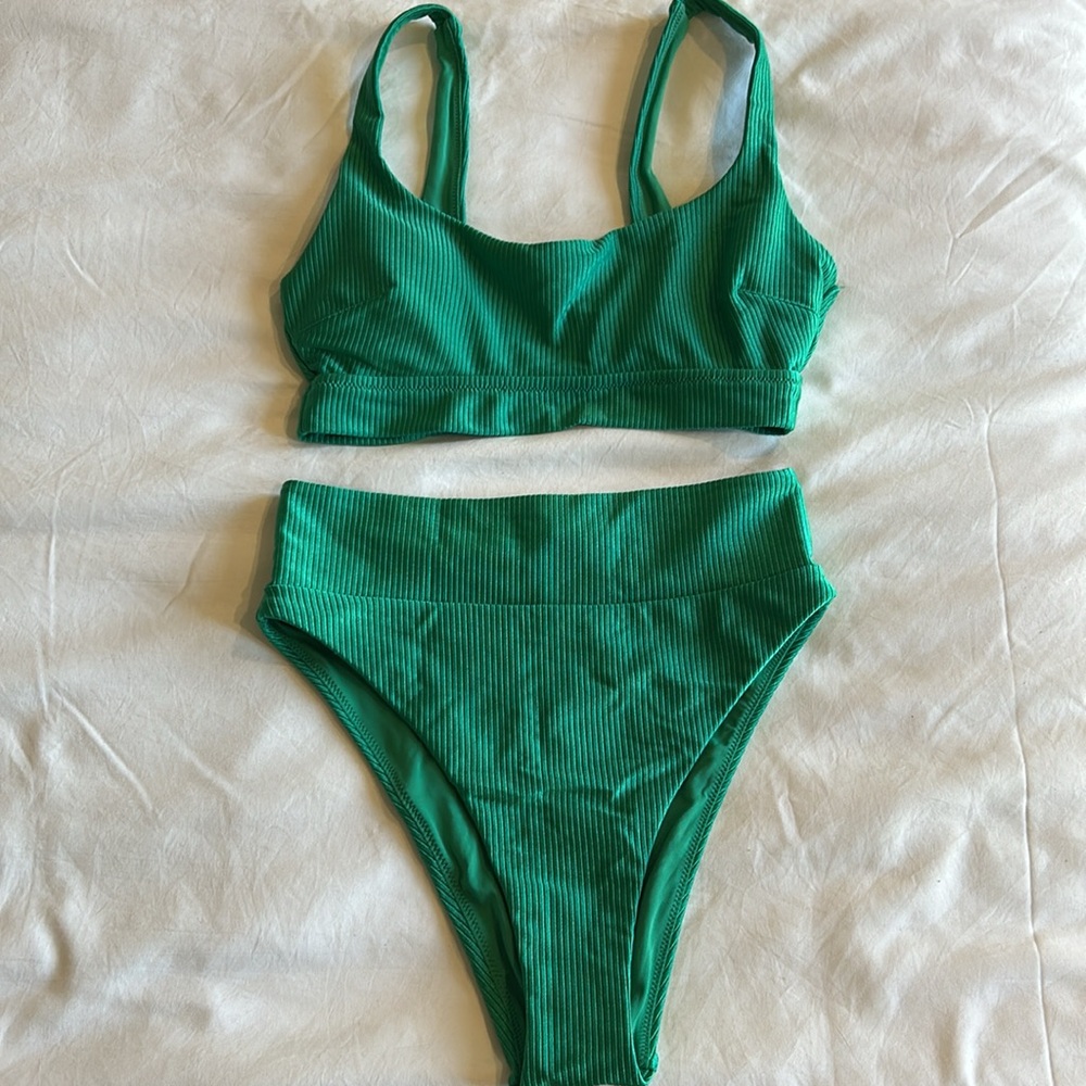 NWOT Aerie Ribbed Shine Bikini